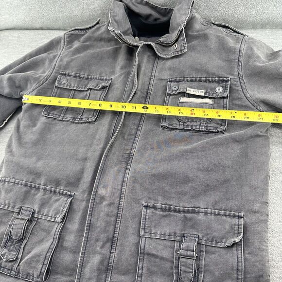 TIMBERLAND - Men's Gray Canvas Coat Field Chore Lined Jacket Size 14/Small - Picture 6 of 13